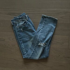 And Now This Distressed Straight Leg Jeans